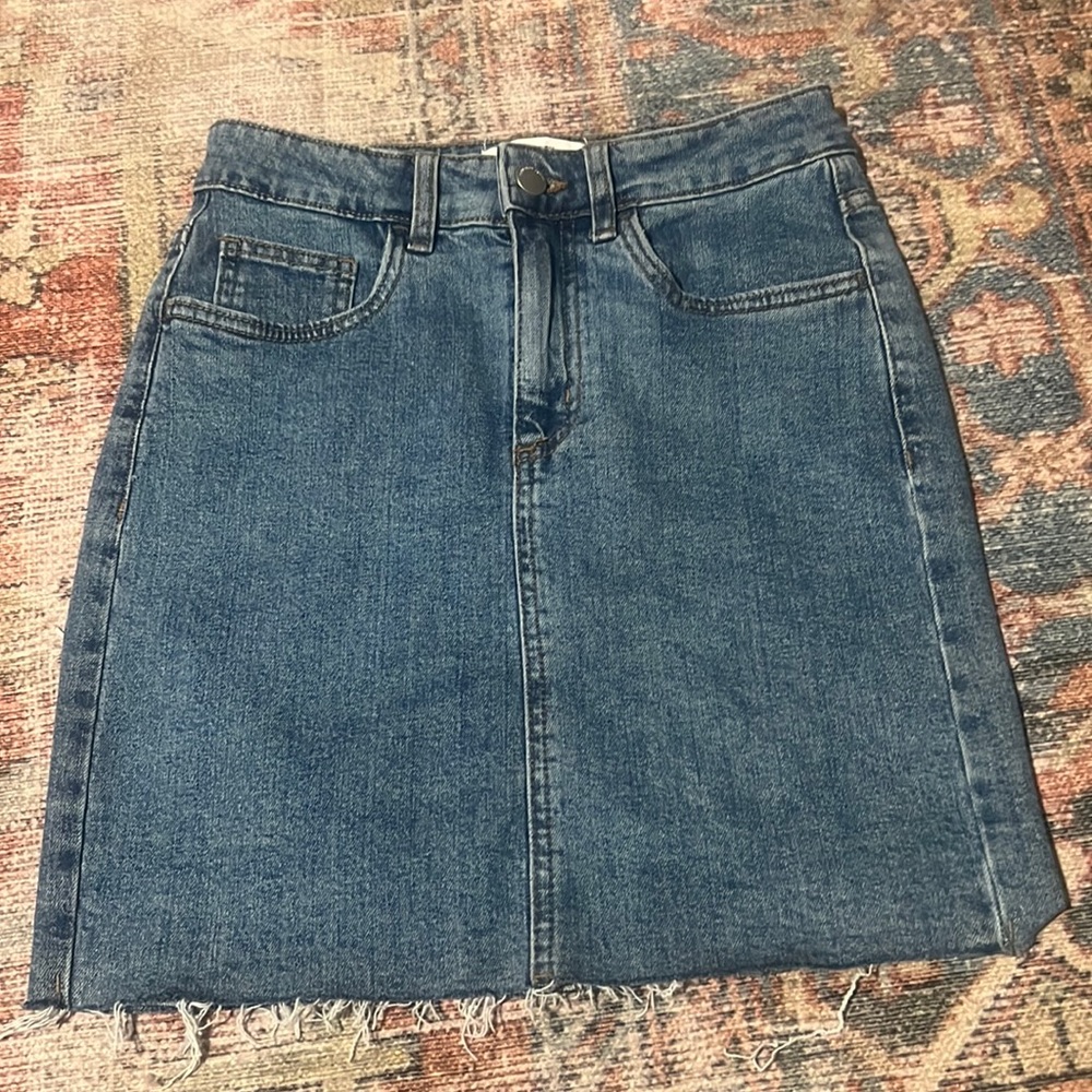 blue cotton on jean minni skirt - size 4